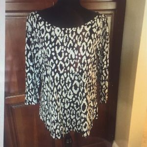 Liz Claiborne Cheetah Print Top